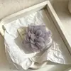 Presilhas de cabelo de rede, flor de lótus de neve em tecido, acessórios DIY, broche de mochila, presilha lateral, acessórios de cabelo, adereços de cabeça, pequenos presentes e materiais de artesanato