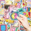 50 adesivos decorativos à prova d'água com grafite de papelaria pintados à mão, de alto valor e não repetitivos, para caixas de papelaria em estoque