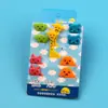 Serie de 10 piezas tenedor de fruta de dibujos animados para el hogar animal lindo señal Bento traje de señal decorativa creativa para bento