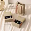Caja de almacenamiento de joyería texturizada, caja para anillos, caja con cajón para collares, caja de embalaje para accesorios de joyería para pendientes y pulseras
