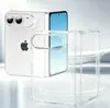 Funda de Teléfono Transparente de Cobertura Total Anti-Caídas, Carcasa Dura con Sensación de Metal Desnudo, Adecuada para Pantalla Plegable Iphone18Duo