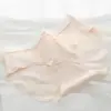 Roupa íntima para adolescente feminina de algodão puro classe A, algodão para bebê 10A, antibacteriana, entrepernas estendida, jacquard de coração, respirável, cintura média, levanta bumbum