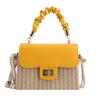 Popular 2024 Nova Bolsa de Palha Feminina Tendência Simples Tecida Bolsa Transversal Moda Bolsa de Ombro