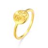 Europa e Estados Unidos novo alívio mês brincos pingente flor 18K chapeamento de ouro redondo moda requintado colar de anel feminino