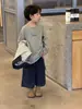 TaiRu 2026 Colección Otoño Nueva Camiseta Básica de Manga Larga de Color Sólido Estilo Coreano para Niños, Camiseta de Algodón Puro Elegante y Versátil