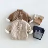 Ropa de Algodón de Osito Lindo para Bebé Niños Dibujos Animados Terciopelo Piel de Melocotón Acolchada Ropa de Algodón con Más Terciopelo Chaqueta de Invierno para Niños zdw6704