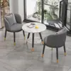 Mesa Pequeña y Sillas Doble Capa para Ocio en Balcón, Mesa de Centro y Sillas Sencillas Modernas de Moda, Juego de Tres Piezas de Una Mesa y Dos Sillas para Hotel