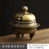 Nuevo Chinoiserie Aleación de Cobre Calabaza Abanico Dragón y Fénix Horno Placa Pipa Quemador de Incienso Tabletas de Aromaterapia Xiaoxiangyun Incienso de Sándalo