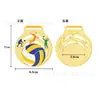 Medalla Metálica de Vela Fútbol Baloncesto Voleibol Premio de Competición Concurso Deportivo Escolar Medalla de Juego de Pelota Imprimir Logo