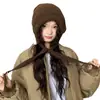 Gorro de punto cálido para mujer, estilo Hepburn, con lazada informal, dulce y versátil, Nuevo Otoño/Invierno 2026