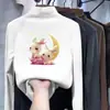 Top interior para niñas, nueva colección de invierno 2026, cuello medio alto, camiseta de manga larga linda para niños, hecho de forro polar grueso
