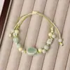 Pulseras de Cerámica Jingdezhen, Joyería Minimalista de Nicho Estilo Chino Nuevo, Joyería de Cuerda Tejida a Mano Estilo Xizang para Estudiantes para Puestos de Mercado
