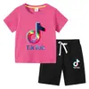 Camiseta para Niños 2026 Verano Nuevo Comercio Exterior Ropa para Niños Ins Estilo Coreano Algodón Manga Corta y Pantalones Cortos para Niños Conjunto de Dos Piezas
