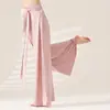 Calça de Chiffon para Dança Feminina, Calça de Prática Qipao, Calça de Perna Larga, Roupa de Dança, Estilo Étnico, Traje de Prática de Dança Chinesa