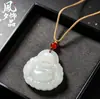 Colgantes de Buda de la Risa de Vidrio de Varios Estilos, Colgantes de Buda Maitreya Tipo Hielo, Joyería de Piedras Preciosas para Plataformas de Transmisión en Vivo del Fabricante