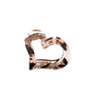 Pinza de Agarre para Cabello con Forma de Corazón Hueco Mediano de 5 cm Estampado de Leopardo Personalizado Pinza para el Cabello de la Parte Posterior de la Cabeza Cola de Caballo Semialta Pinza de Tiburón