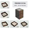 Caja de Joyería de Alta Gama con Cinco Capas de Veta de Madera de Nogal, Caja de Joyería para Collares, Aretes y Pendientes, Caja de Almacenamiento de Joyería de Alta Gama y Exquisita
