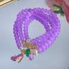 Primavera e Verão novo bracelete de vidro de estudante de três círculos feminino fofo doce estilo fada bracelete de miçangas papelaria bracelete