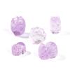 Jingdian joyería amatista lavanda natural accesorios con agujero pasante para manualidades joyería diy zorro accesorios individuales al por mayor