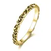Anillo Floral Grabado Vintage Huajie, Anillo de Vid Floral Retro Desgastado, Anillo de Moda Transfronterizo Europeo y Americano