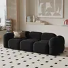 Sofá Doble Pequeño Negro Apartamento Bloque de Tofu Malvavisco Dormitorio Área de Descanso Recepción Salón de Belleza Tienda de Ropa para Mujer