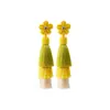 Pendientes de Borlas Europeos y Americanos de Estilo Étnico Transfronterizos Amazon, Pendientes de Botón de Semillas Únicos Hechos a Mano de Alta Gama, Accesorios para Mujer de Nicho