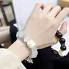 Pulseira de Contas para Oração Dança do Leão Estilo Chinês, Auspiciosa e Moderna, Presente Popular para Casais, Estilo Casal com Contas Redondas de Círculo Único
