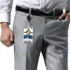 Hebilla Ovalada Negra de Fácil Apertura con Pinza Trasera Portatarjeta de Identificación Transparente Cinturón de Marca de Pecho Retráctil Clip para Llaves en stock