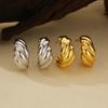 Aretes de moda transfronterizos de Europa y Estados Unidos con forma de croissant chapados en oro de 18 quilates aretes simples de plata 925 aretes venta al por mayor