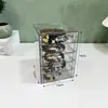Caixa de Joias Antioxidação Cristal Transparente Acrílico à Prova de Poeira Pulseira Corrente Joia Brinquedo Caixa de Armazenamento de Pulseira com Contas