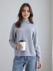Hengjia HjLigero y Cálido, Jersey de Cuello Alto de Manga Larga Ajustado al Cuerpo, Capa Base 100% Lana para Mujer, Ropa Interior Suave y Cálida