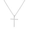 Collar con colgante de cruz de circonita con microincrustaciones, estilo INS, ligero y de lujo, con cadena de clavícula personalizada y sentido avanzado, oferta transfronteriza