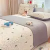 Colcha Acolchada 100% Algodón Pieza Única Sábana de Cama Engrosada de Algodón Puro Sábana para Colchón Tatami Juego de Tres Piezas Adecuado para Todas las Estaciones
