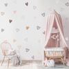 Adesivos de parede de desenho animado de corações pequenos para quarto infantil, decoração de sala de estar e quarto, pintura adesiva STF074
