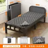 Cama de solteiro dobrável simples para uso doméstico, cama de cochilo para adultos, cama de casal para quarto, cama extra para moradia de aluguel, cama de ferro de painel duro portátil