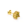 Pendientes de acero de titanio con óvalo de cuatro garras incrustado de circón, nicho de alta gama, sentido de personalidad, pendientes simples para hombres y mujeres, joyería para orejas