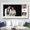 V45O foto de vestido de novia gratis hecha estudio fotográfico marco de fotos de pared personalizado fondo de pared de sofá impresión de foto familiar