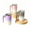 Taza Mezcladora Automática de Nuevo Modelo Transfronteriza con Pantalla Inteligente de Temperatura, Taza de Café Eléctrica con Succión Magnética, Color Degradado, Taza de Agua Portátil para el Hogar