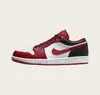 Zapatos Putian transfronterizos comercio exterior al por mayor zapatillas deportivas casuales versátiles de moda Jordan 1 para parejas, AJ1 de caña baja, zapatillas de panda para hombre y mujer