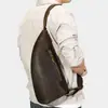 Bolsa Transversal Marant para Homens, Bolsa de Ombro em Couro Crazy Horse, Bolsa Transversal Vintage em Couro Genuíno, Bolsa de Peito Masculina Mensageiro, Tendência