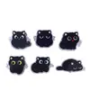 Gato Negro Lindo Dibujo Animado Creativo Acrílico Clip de PP Doble Cara Alta Definición Clip para Planificador Clip Sellador de Bocadillos Clip de PP Personalizado