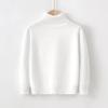Suéter de cuello alto para niños de otoño e invierno directo de fábrica, hilo de algodón interior, jersey, niños y niñas, color sólido, suéter básico, ropa para niños