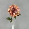 Novo produto transfronteiriço: Flor de dália artificial única para decoração de casamento de alto padrão, decoração de casa e dália para pintura a óleo