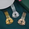 Aleación electroforesis alta retención de color aceite de goteo cinco dientes soldadura doble pez horquilla diy estilo antiguo hanfu cheongsam paso-sacudiendo palillos accesorios