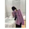 Suéter Mona Versátil de Cuello en V Holgado y Perezoso Top de Lana Ropa de Punto para Mujer Capa Base Estilo Nuevo 2022