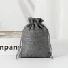 Bolsas de Lino Personalizadas con Cordón para Almacenamiento de Dulces Navideños y de Halloween Transfronterizos, Bolsitas Lisas, Joyería y Bolsas de Lino para Regalos