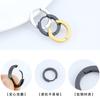 Moda Europea y Americana Acero Inoxidable Titanio Aretes Clásicos Curvados Pequeño Círculo Doble Cara Puños para la Oreja Versátiles Clips para la Oreja Aretes Redondos