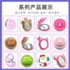 Ventas Directas de Fábrica Espejo Portátil de Alta Definición de Doble Cara Plegable Regalo Espejo Pequeño Material PU Espejo Redondo de Mano