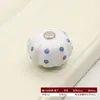 Manija de Puerta de Gabinete Rústica Transfronteriza, Manija de Cerámica Hecha a Mano, Pomo de Bola de Cobre, Manija Redonda de Agujero Único para Muebles de Gabinete, Armario, Cajón