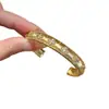 Pulsera bestseller transfronteriza de trébol de cuatro hojas en forma de diamante para mujer, pulsera ancha de forma C moderna y de alta gama, joyería de latón de alta calidad